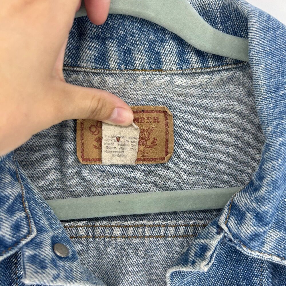 Vintage Gap Pioneer Denim Button Up Vest Men’s 42 Blue Jean Jacket 80's USA - Picture 5 of 8